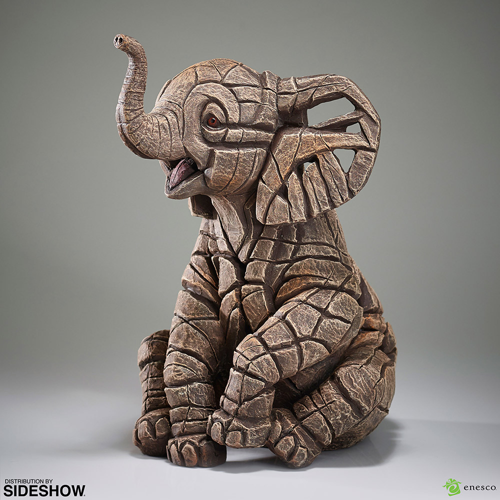 Elephant Calf Edge Sculpture Statue by Enesco