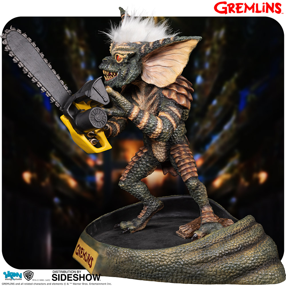 Gremlins Stripe with Chainsaw Statue Sideshow Collectibles