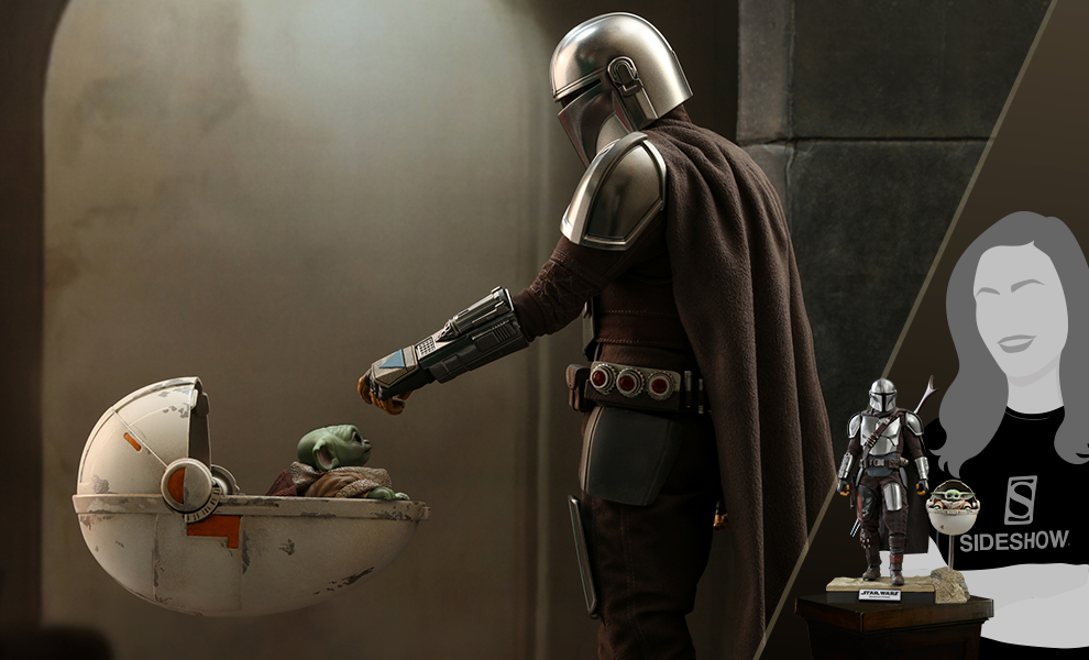 the mandalorian and the child deluxe sixth scale collectible set by hot toys sideshow collectibles