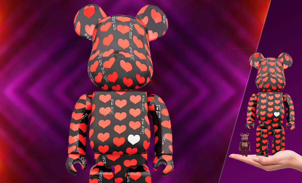 Be@rbrick Black Heart Collectible Set | Sideshow Collectibles