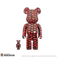 Gallery Image of Be@rbrick Black Heart 100% & 400% Collectible Set