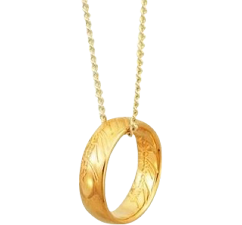 The ONE RING™ Necklace (GOLLUM™ Gold) Jewelry by Badali Jewelry