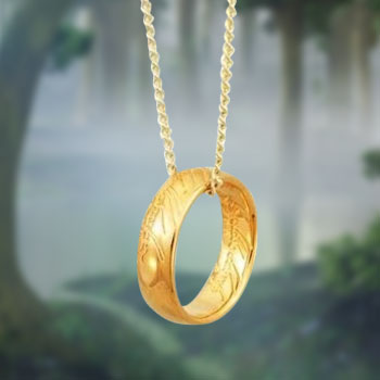 the one ring necklace gollum gold the lord of the rings square