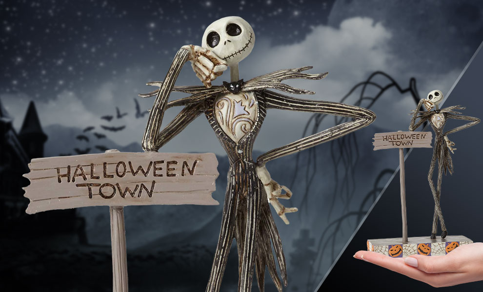 Gallery Feature Image of Jack by Halloween Town Sign Figurine - Click to open image gallery