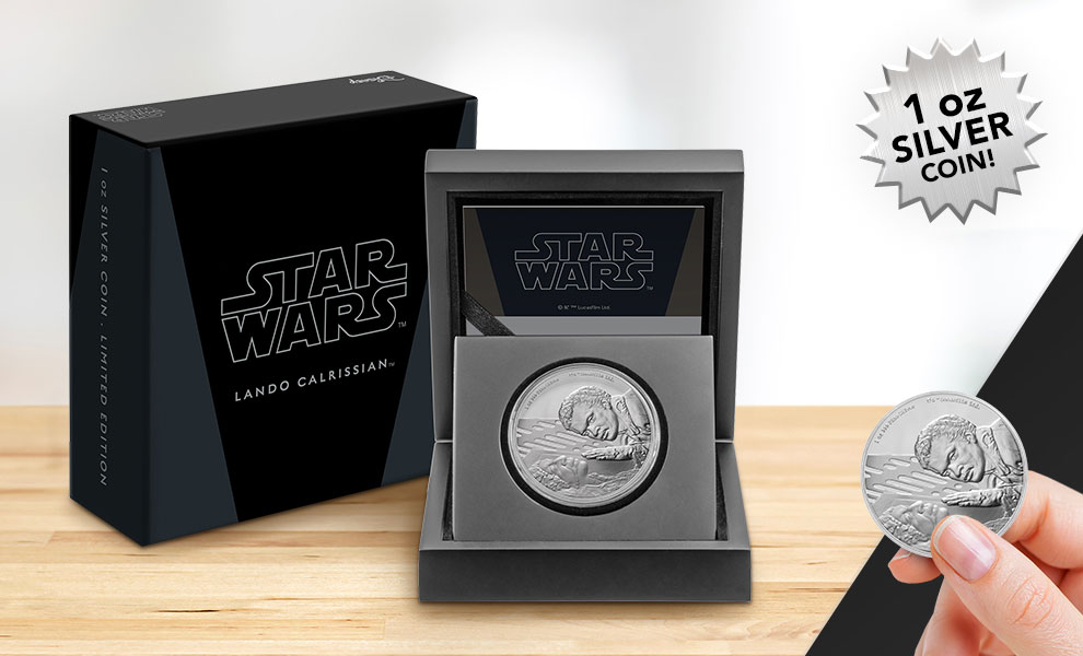 Gallery Feature Image of Lando Calrissian Silver Coin Silver Collectible - Click to open image gallery