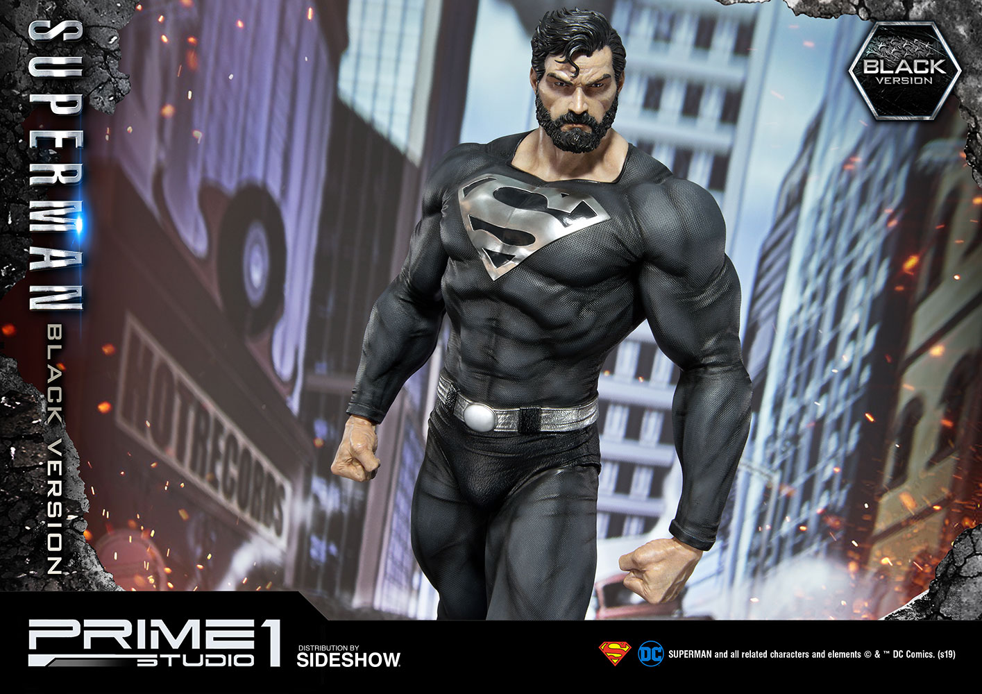 Superman Black Suit Version Statue Sideshow Collectibles
