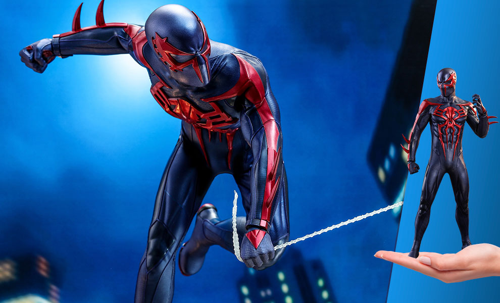 Spider Man Spider Man 2099 Black Suit Sixth Scale Figure Sideshow Collectibles