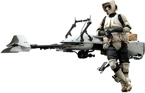 Hot Toys Scout Trooper and Speeder Bike Sixth Scale Figure Set