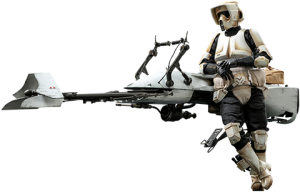 Scout Trooper and Speeder Bike Sixth Scale Figure Set
