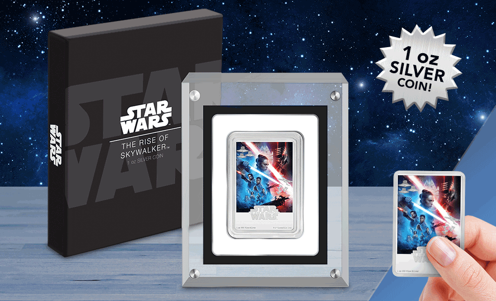 Gallery Feature Image of Star Wars: The Rise of Skywalker Silver Coin Silver Collectible - Click to open image gallery