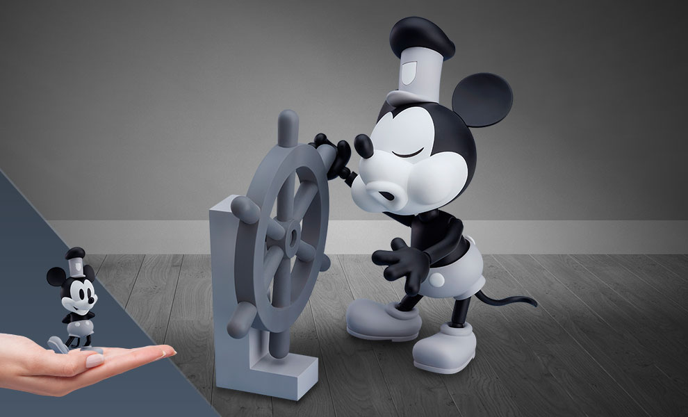 Gallery Feature Image of Mickey Mouse 1928 Version (Black & White) Nendoroid Collectible Figure - Click to open image gallery