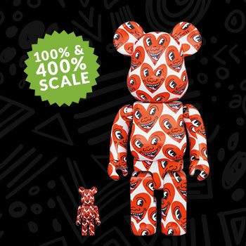 MEDICOM TOY - BE@RBRICK KEITH HARING #6 100％ &amp; 400％ Be@rbrick Keith Haring #6 100% and 400% Collectible Set by