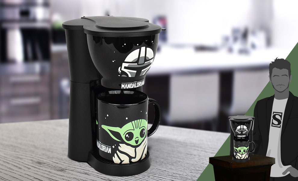 The Mandalorian Inline Single Cup Coffee Maker with Mug Star Wars Kitchenware