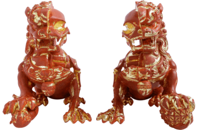 XXRAY+ Foo Dogs (Terracotta) Vinyl Collectible by Mighty Jaxx