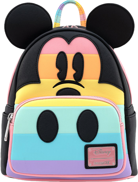 Loungefly Mickey Mouse Pastel Rainbow Mini Backpack Apparel