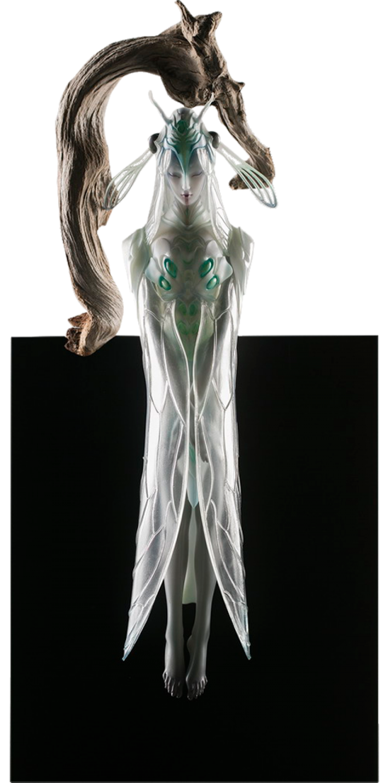 White Cicada Statues by Manas SUM