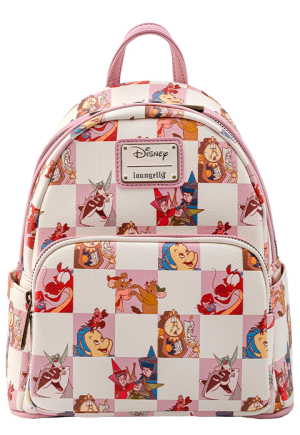 Disney BFF Character Rose Checker Mini Backpack Apparel