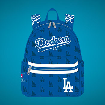 The Dodgers Loungefly set is available for purchase online and in stor