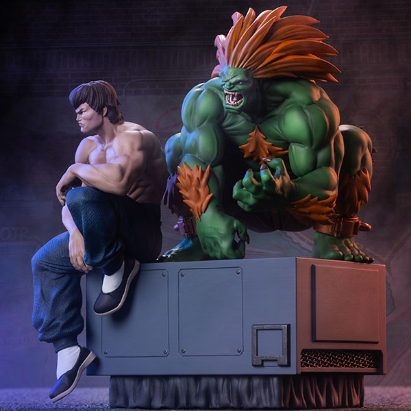 Street Fighter: Fei Long and Blanka Statue Set by PCS