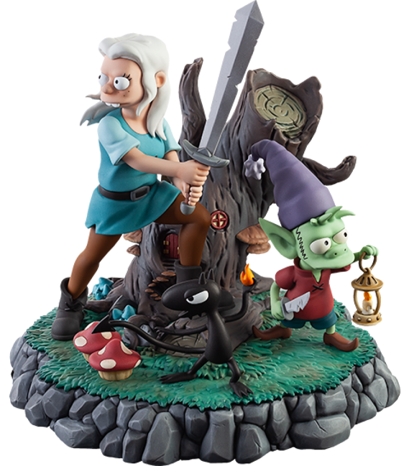 The Princess, The Elf, and The Demon Polystone Statue by Level52 Studios