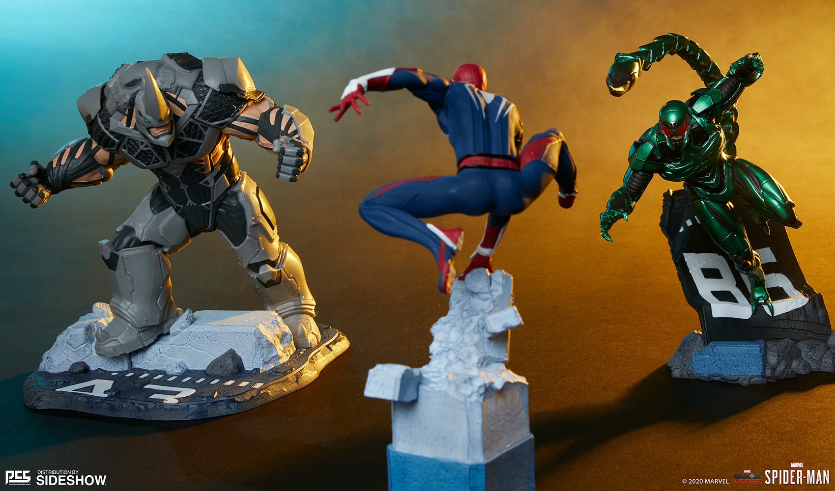 Rhino & Scorpion Collectible Set PCS Sideshow 1:12 PVC Statue MARVEL Spider-Man 