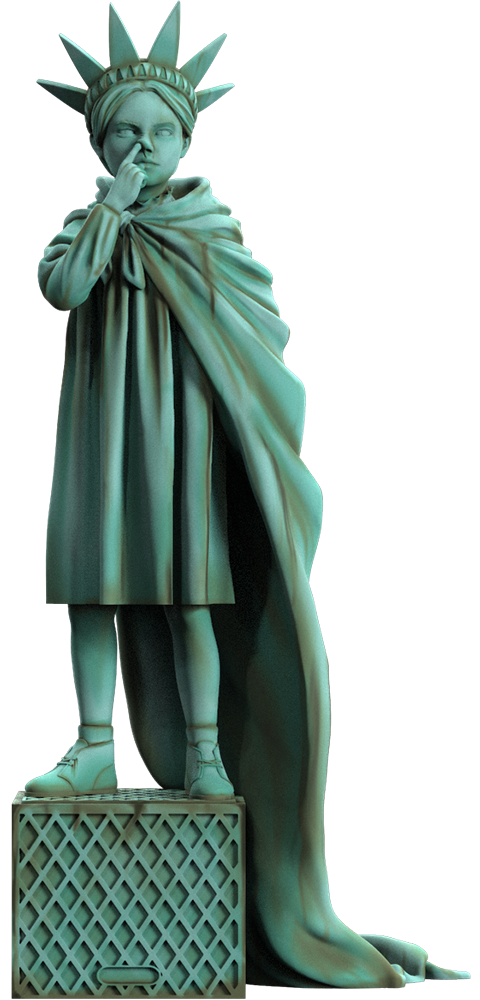 Details about   Modern 13inches Statue Throw Torch Riot of Liberty Figure Banksy Sculpture Gifts 