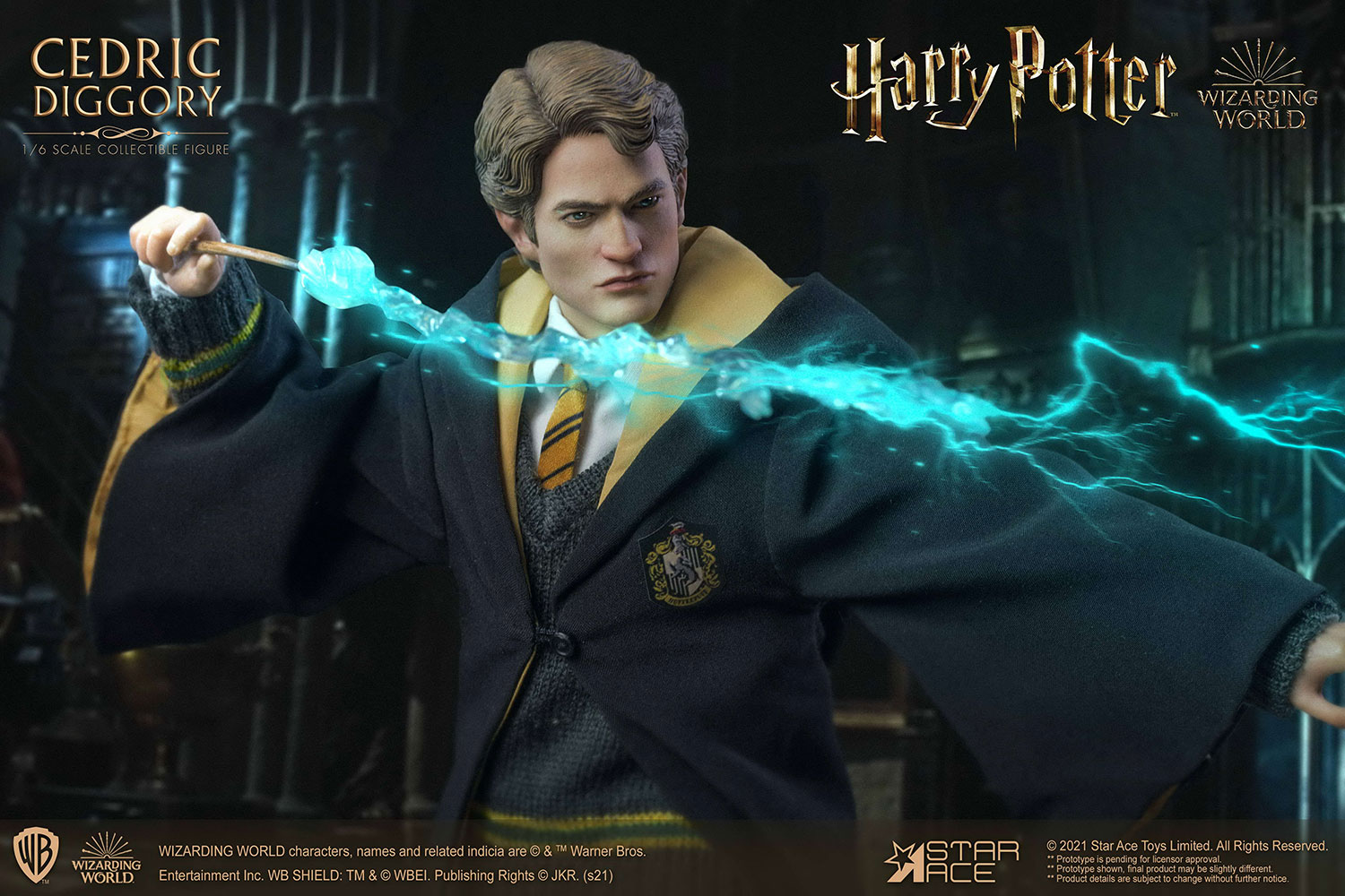 Hufflepuff Collection Cosplay Character Cedric Diggory Magic Party Wand witn Box 