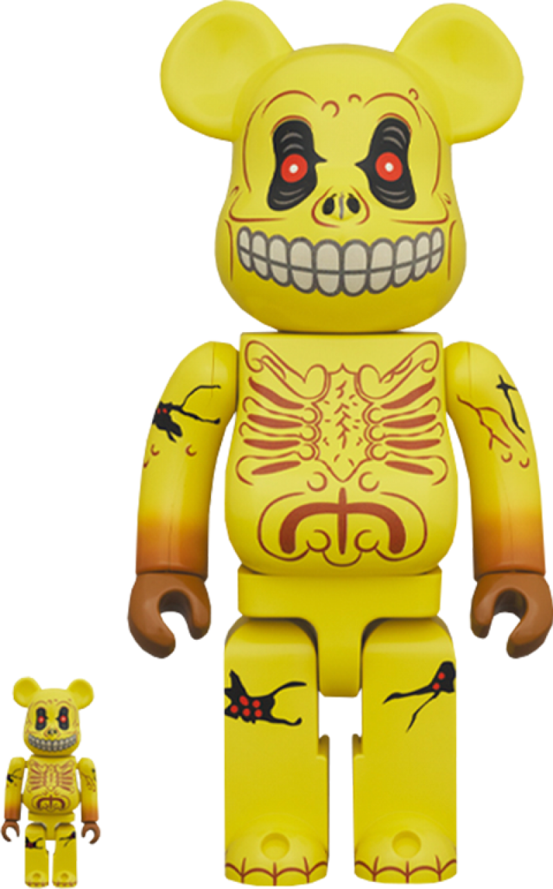 Be@rbrick Skull Face 100% and 400% Designer Toy by Medicom Toy