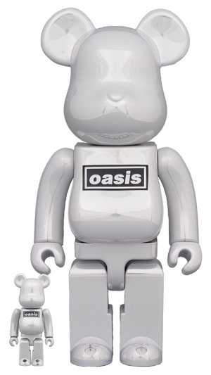 Be@rbrick Oasis White Chrome 100% & 400% Collectible Set by 