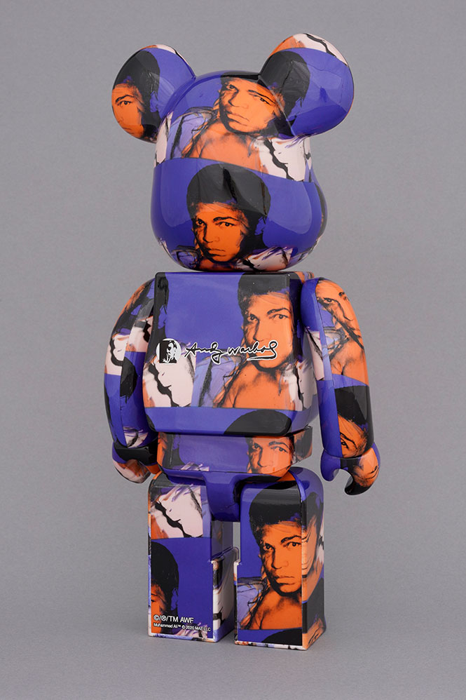 Be@rbrick Andy Warhol's Muhammad Ali 100% and 400% Collectible Figure Set by Medicom