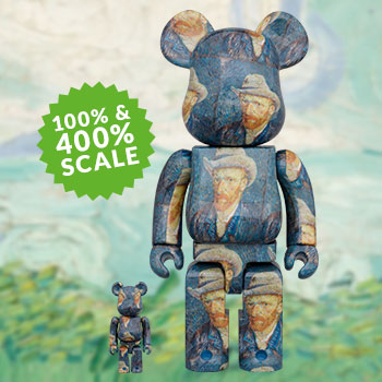 Be@rbrick Van Gogh Museum Self Portrait 100% and 400% Collectible 
