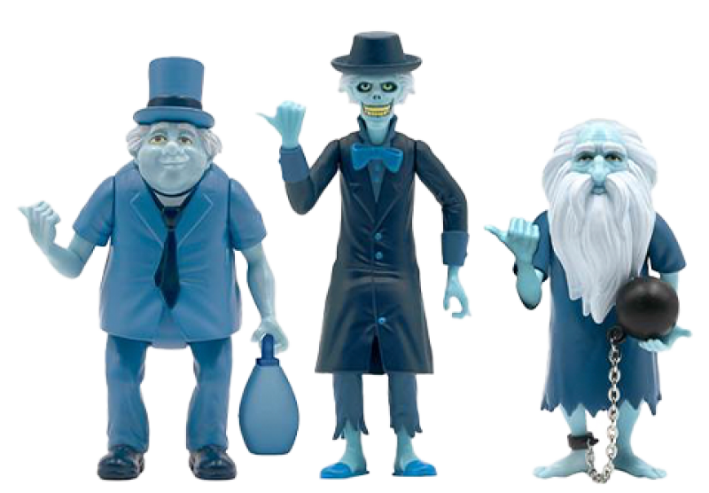 The Haunted Mansion ReAction Hitchhiking Ghosts 3-Pack Action Figure by Super 7