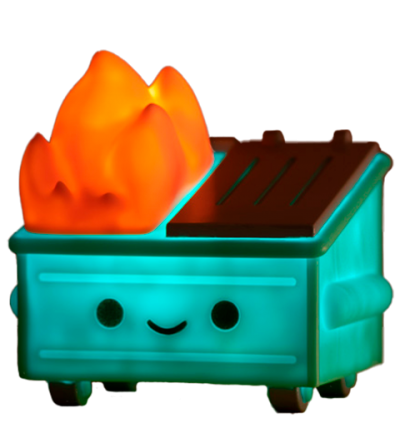 Lil Dumpster Fire Night Light Collectible Lamp