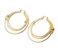 Gallery Image of Wonder Woman Lasso Hoop Earrings (Gold) Jewelry