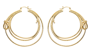 Wonder Woman Lasso Hoop Earrings (Gold) Jewelry