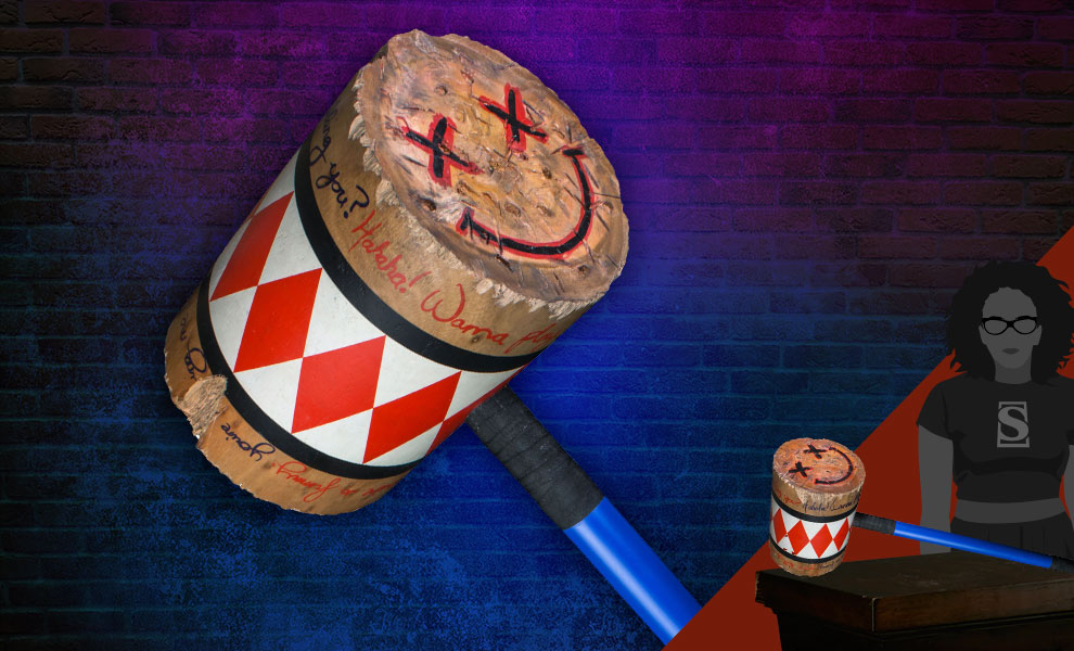 Ikon Collectibles Harley Quinn mallet | RPF Costume and Prop Maker