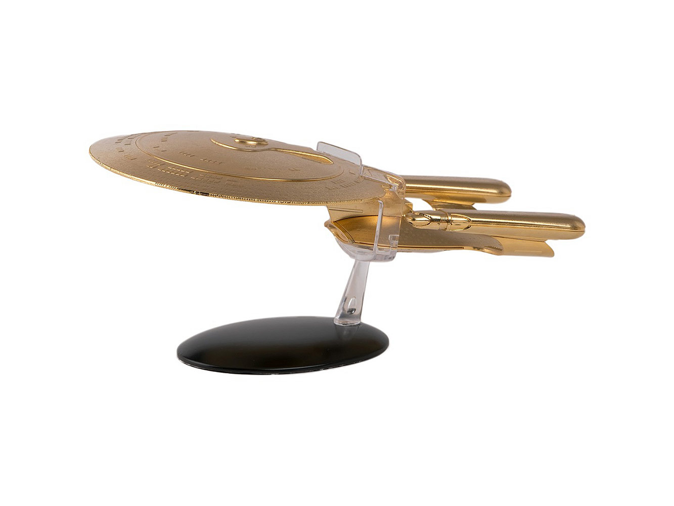 NCC 1701-D Enterprise Goldes Star Trek Special Raumschiff Metall Modell 