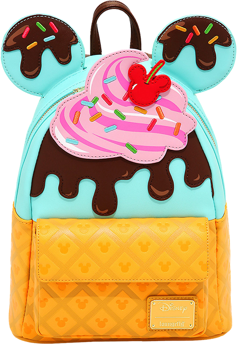 Loungefly Disney Mickey Mouse Ice Cream Mini Backpack Exclusive NWT