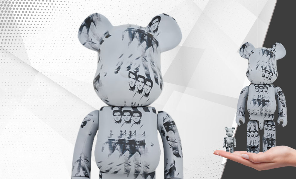 Gallery Feature Image of Be@rbrick Andy Warhol’s Elvis Presley 100% & 400% Bearbrick - Click to open image gallery