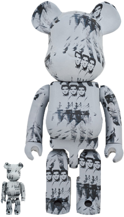 Be@rbrick Andy Warhol’s Elvis Presley 100% & 400% Collectible Set by  Medicom Toy