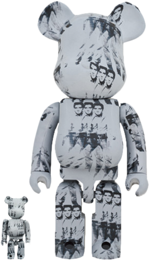 Be@rbrick Andy Warhol's Elvis Presley 100% & 400% Collectible Set