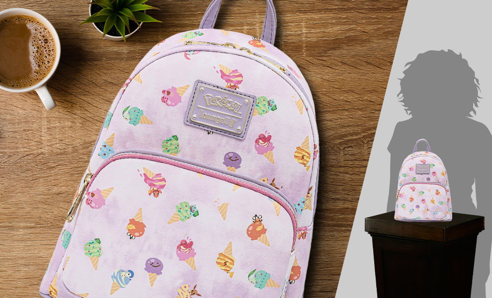 Pokemon Loungefly Mini Backpack - Pokemon Ice Cream Denim