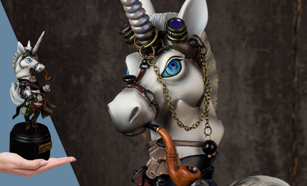 Gallery Feature Image of Steampunk Unicorn Statue - Click to open image gallery