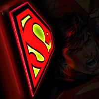 Gallery Image of Superman LED Logo Light (Large) Wall Light