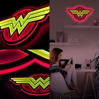 Gallery Image of Wonder Woman LED Logo Light (Large) Wall Light