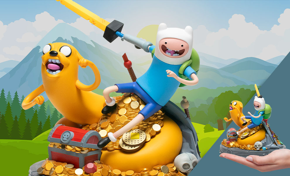 Gallery Feature Image of Adventure Time Jake and Finn Polystone Statue - Click to open image gallery