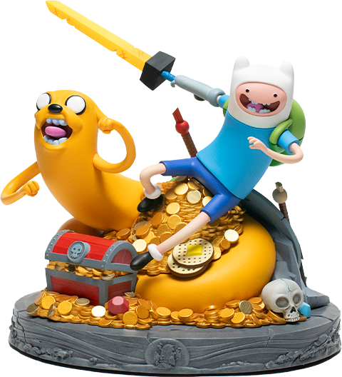 Mondo Adventure Time Jake and Finn Polystone Statue