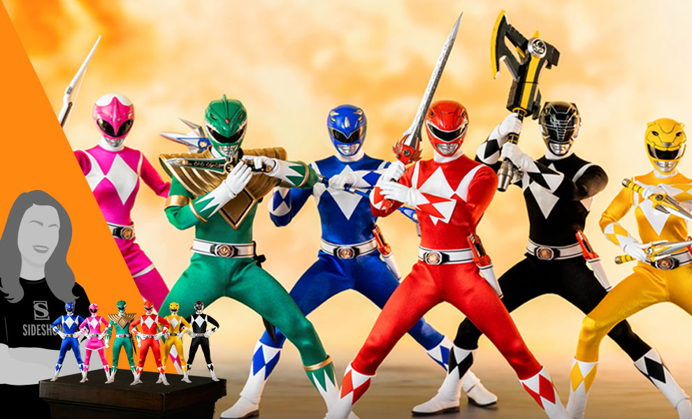 5 Set Power Rangers Mini Figures Weapons Building Blocks Toys 