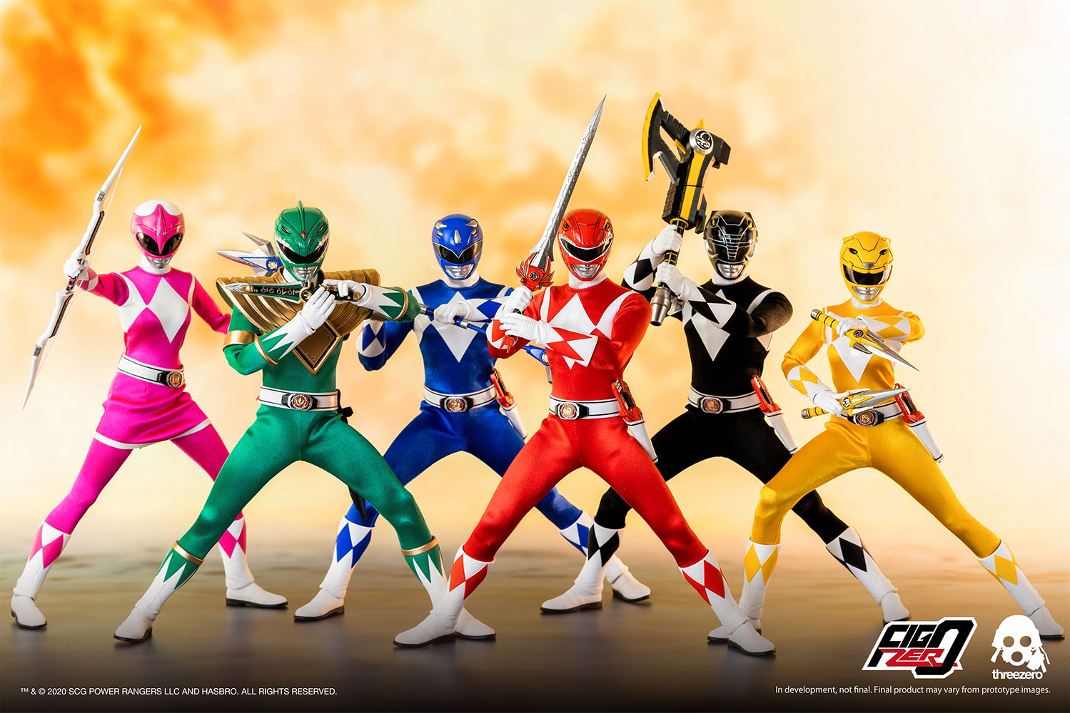 Mighty Morphin Power Rangers Core Rangers Green Ranger Six Pack Collectible Set By Threezero Sideshow Collectibles