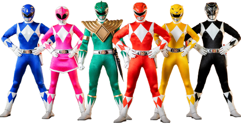 Threezero Core Rangers + Green Ranger Six Pack Collectible Set